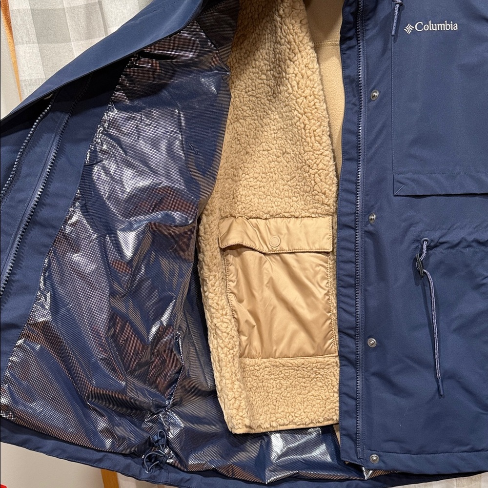 NEW w/ tags - Columbia Dark Blue Insulated Hooded Jacket - Picture 3 of 9